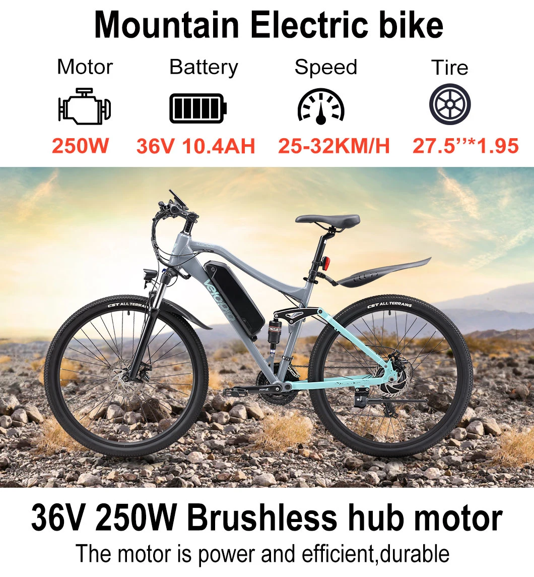 Electric MTB Ebike 27.5&prime;&prime; Comes with Removable Battery